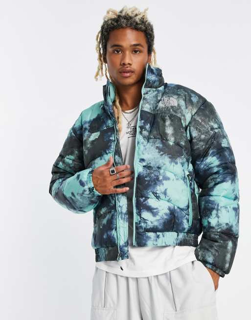 The North Face NSE 2000 puffer jacket in wasabi green print