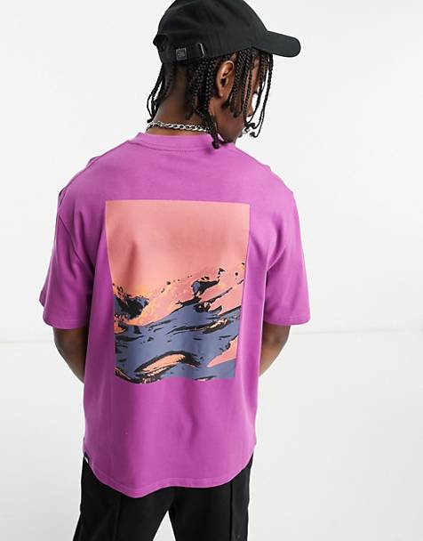 The North Face NSE back graphic heavyweight oversized t-shirt in purple