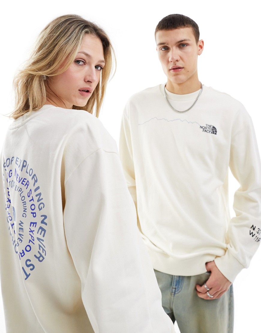 The North Face NSE backprint sweatshirt in off white