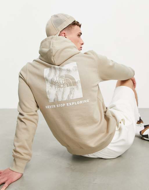 The North Face NSE Box back print hoodie in beige | ASOS