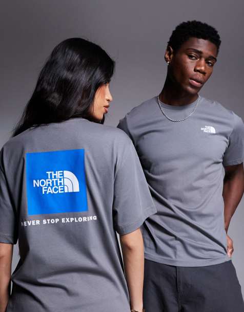 The North Face NSE Box back print logo t-shirt in dark grey - view 1