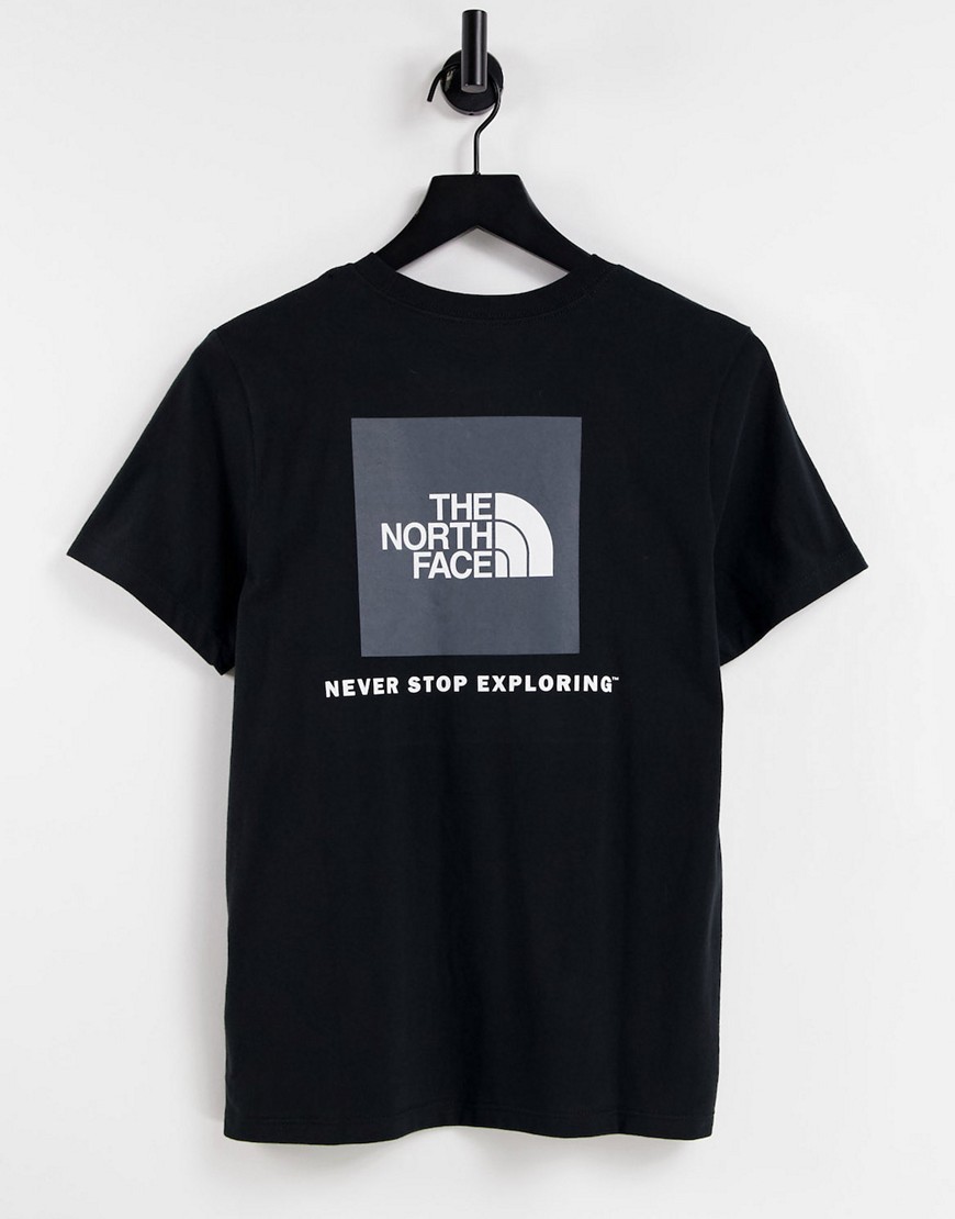 The North Face NSE Box back print t-shirt in black