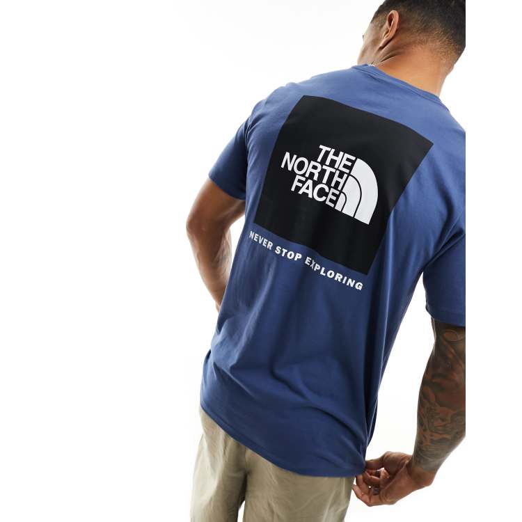 The North Face NSE box back print T-shirt in blue