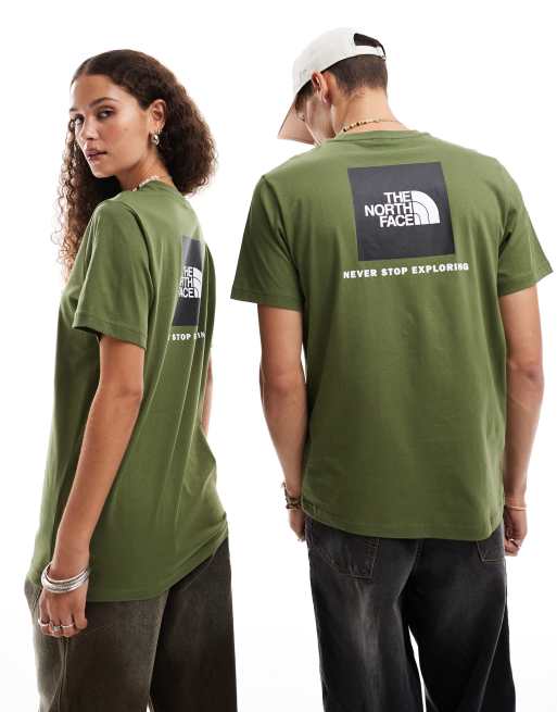 Khaki north face t shirt best sale