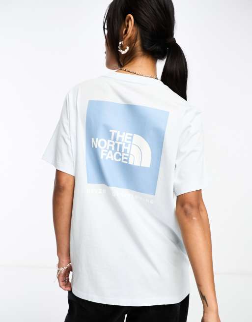 The North Face NSE Box back print T shirt in light blue ASOS