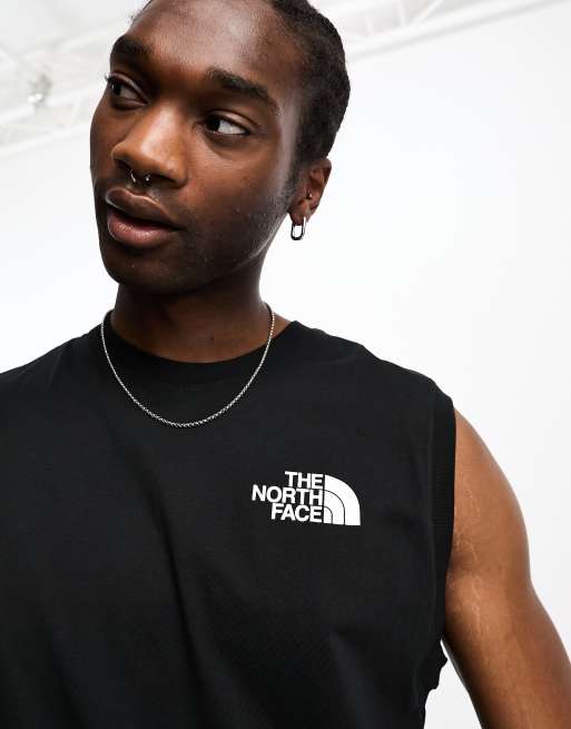 The North Face NSE Box back print tank top in black | ASOS