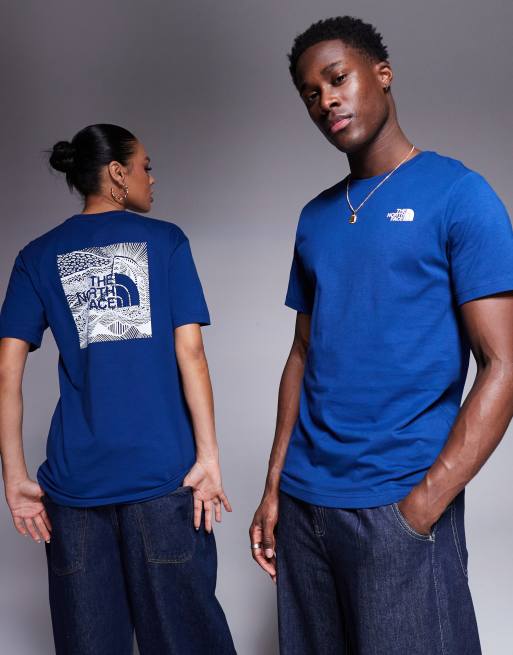 The North Face - NSE Box Celebration - T-shirt blu navy con stampa sul retro, 4 di 4