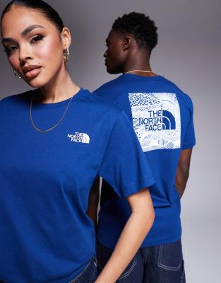 The North Face - NSE Box Celebration - T-Shirt in Marineblau mit Rückenprint