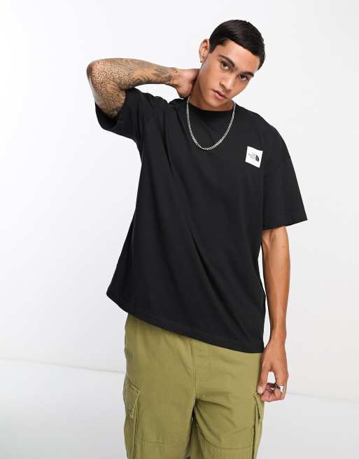 Drop Shoulder Relaxed Box Fit T Shirt in Black