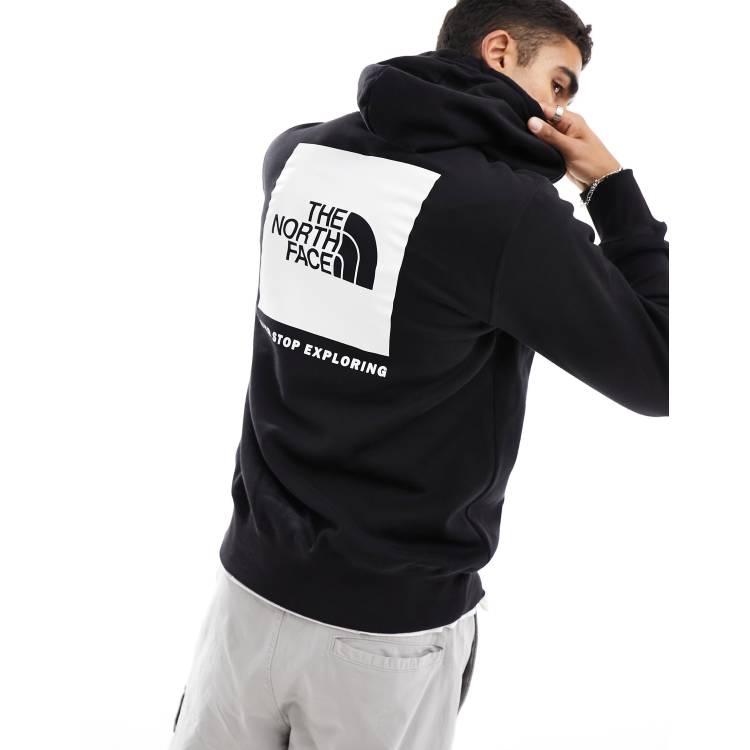 The North Face NSE box logo back print hoodie in black and white