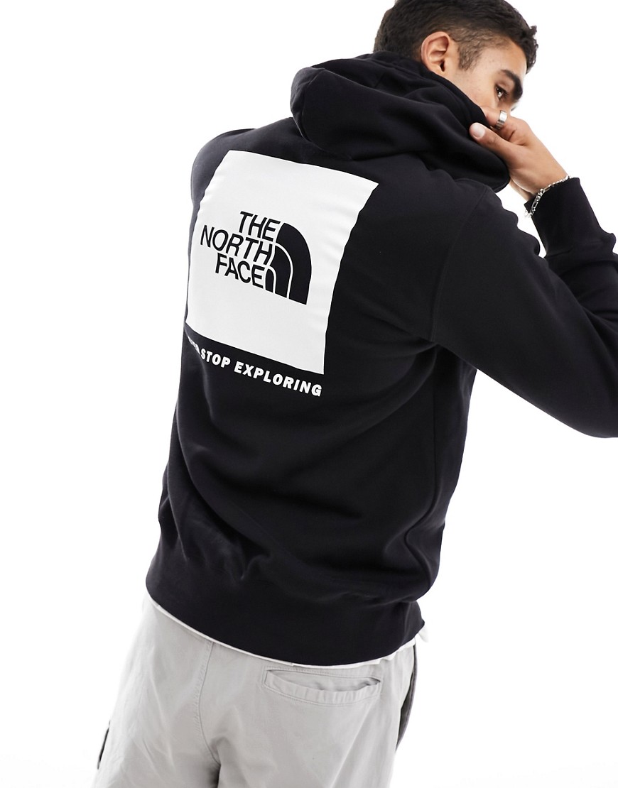 The North Face NSE box logo hoodie in black and white