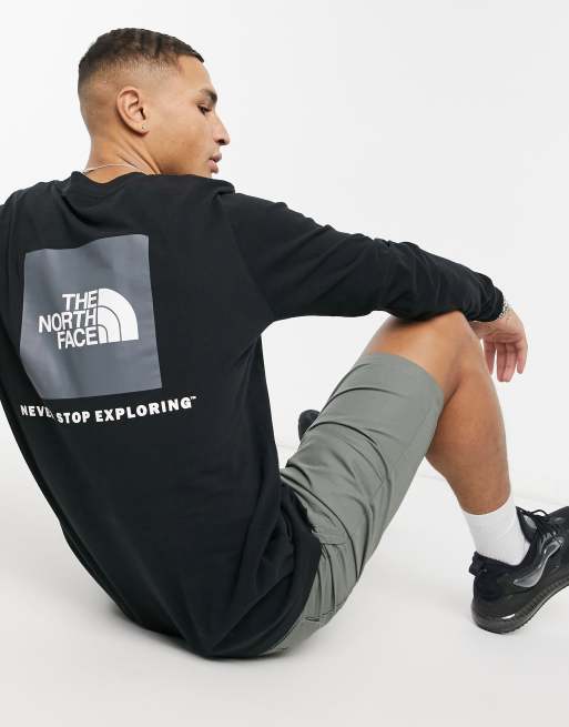 The north face box deals logo long sleeve tee