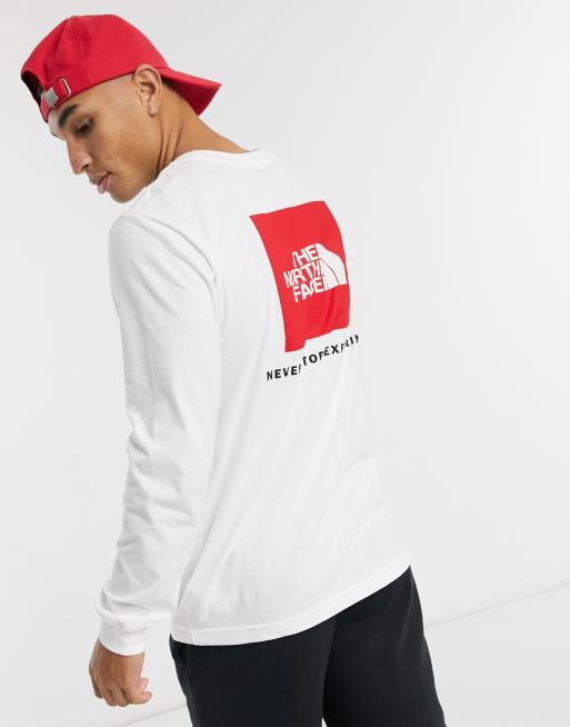 The North Face NSE Box long sleeve t-shirt in white | ASOS