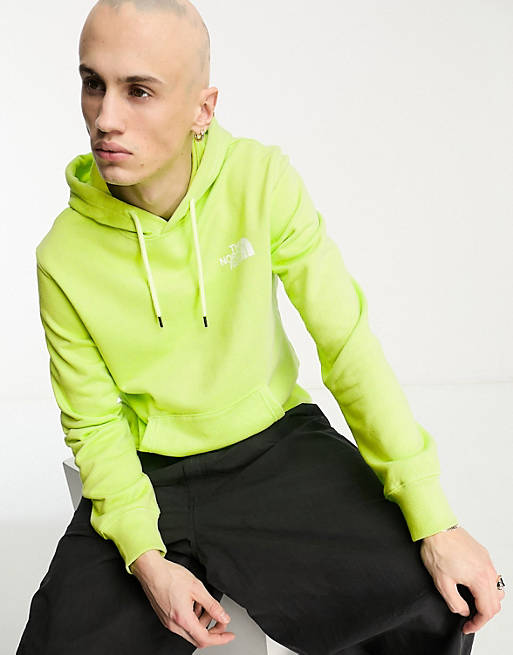 The North Face NSE Box print logo hoodie in neon yellow