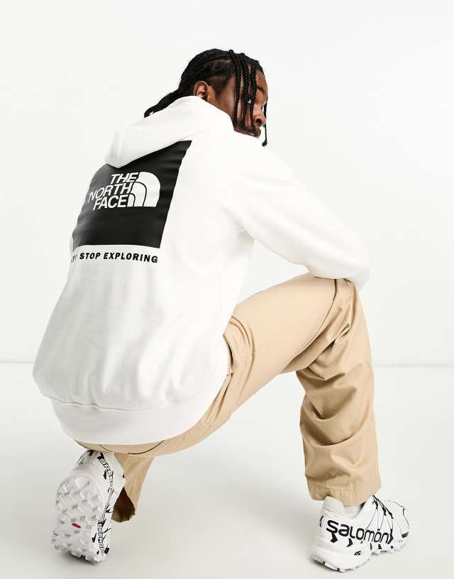 The North Face NSE Box pullover hoodie in white