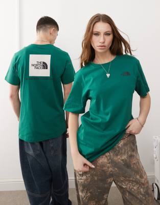 The North Face - NSE Box - T-Shirt in Grün mit Rückenprint