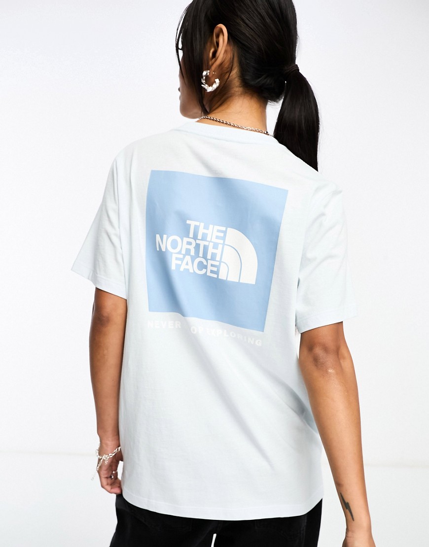 The North Face Nse Box T-shirt In Light Blue In White