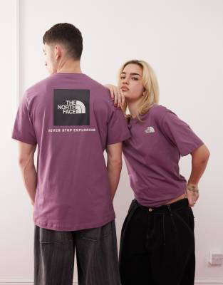 The North Face - NSE Box - T-Shirt in Lila mit Rückenprint