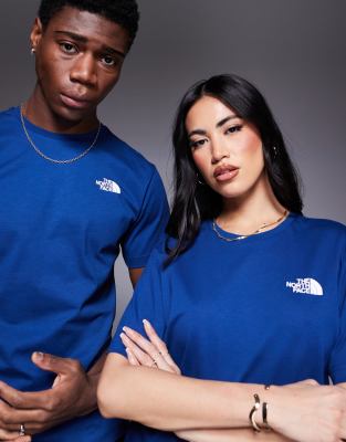 The North Face - NSE BOX - T-Shirt in Marineblau mit Rückenprint und Logo