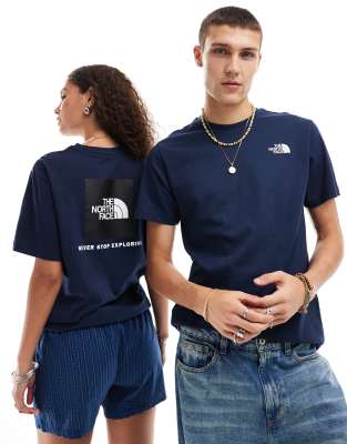 The North Face - NSE Box - T-Shirt in Marineblau mit Rückenprint