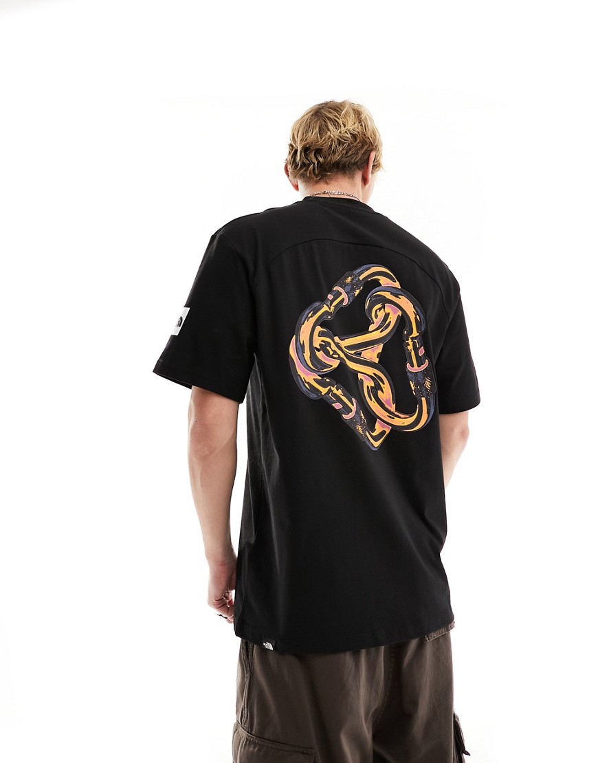 The North Face NSE Carabiner back graphic heavyweight oversized t-shirt in black