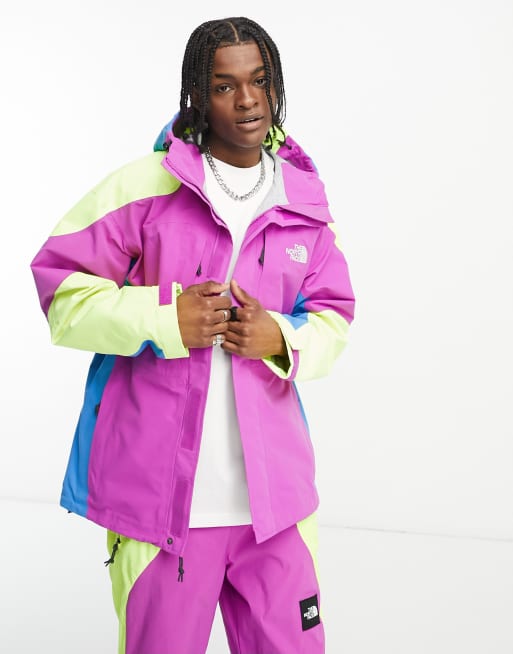 The North Face – NSE Carduelis 3L DryVent – Fioletowo-żółta kurtka wodoodporna