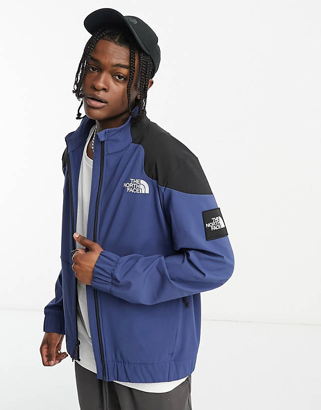 The North Face - nse carduelis zip up softshell track jacket in navy and black