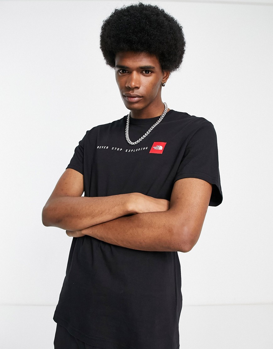 The North Face NSE chest print t-shirt in black
