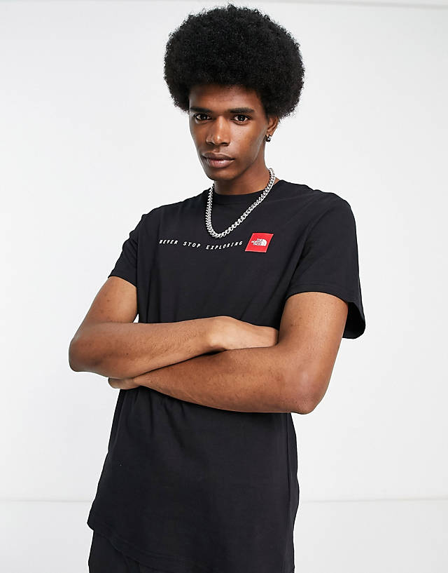 The North Face - nse chest print t-shirt in black