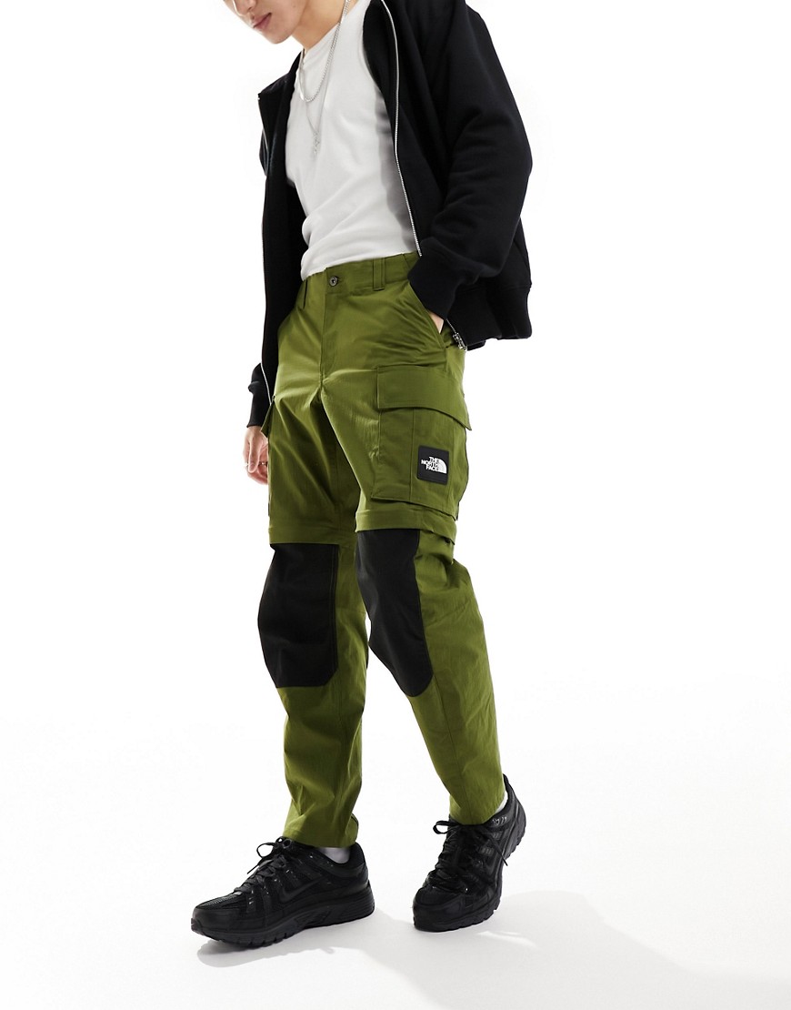 The North Face NSE convertible cargo trousers in olive and black-Green