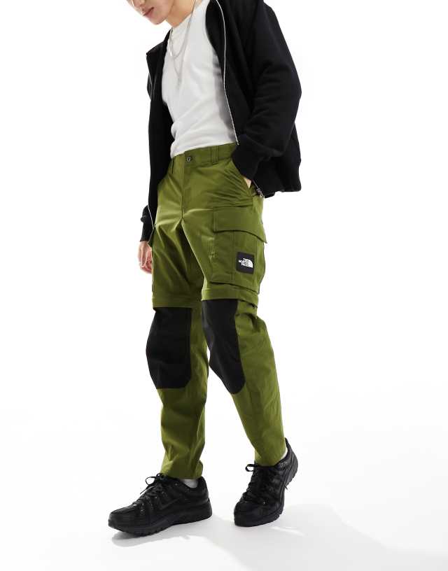 The North Face - nse convertible cargo trousers in olive and black