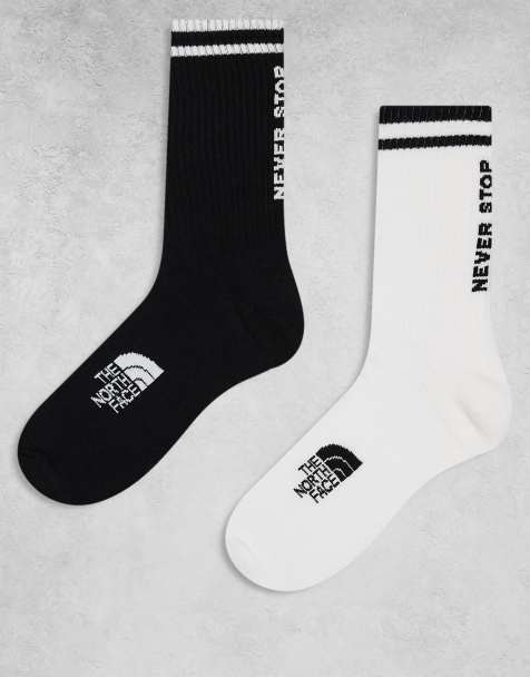 The North Face Nse everyday crew socks in black and white - view 1