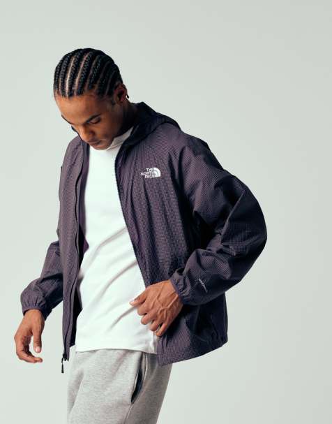 The North Face – NSE – Fioletowa kurtka wiatrówka z materiału ripstop - view 1