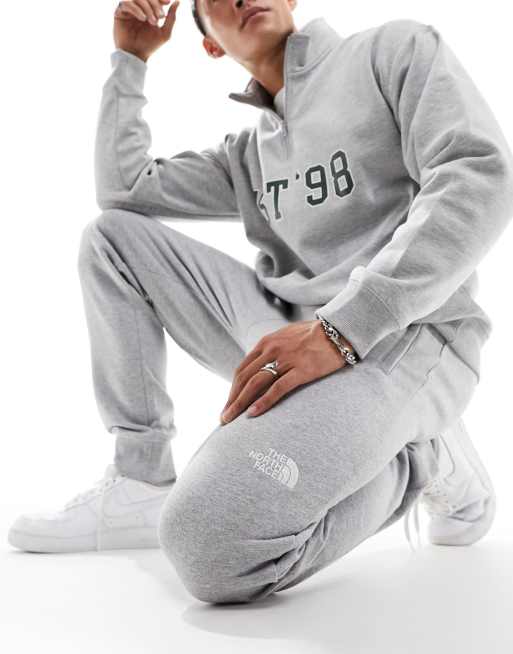 North face grey deals tracksuit mens