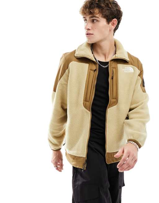 The North Face - NSE Fleeski - Giacca in pile con zip stile Y2K color pietra e marrone