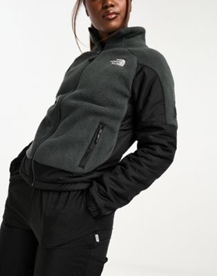 The North Face NSE Fleeski Y2K fleece track jacket in black and grey - ASOS Price Checker