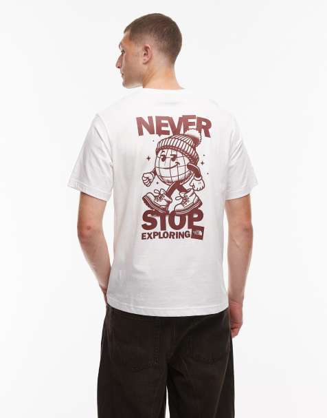 The North Face – NSE Global – Vit t-shirt i oversize med tryck baktill - view 1