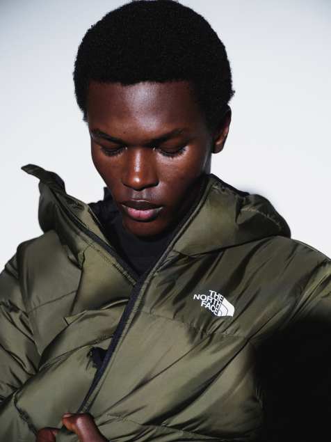 The North Face NSE hooded mask jacket in khaki - view 1
