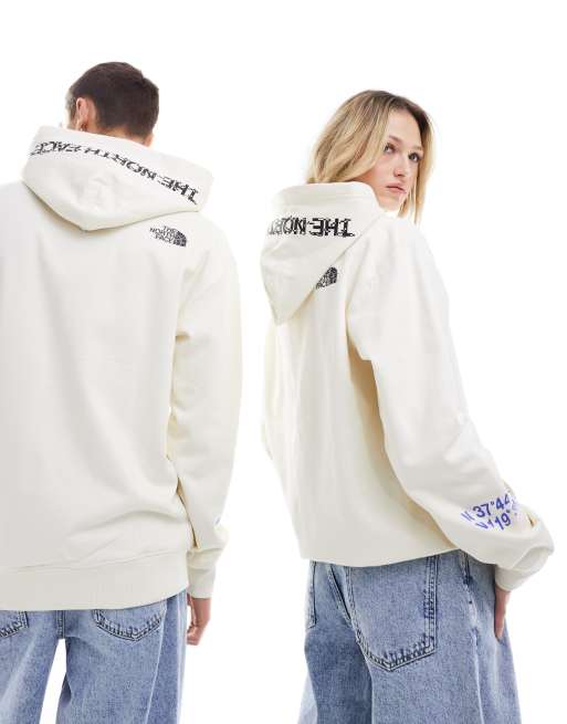 The North Face - NSE - Hoodie met grafisch logo in gebroken wit, 2 van 4