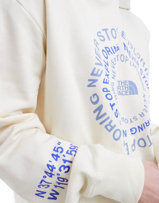 The North Face - NSE - Hoodie met grafisch logo in gebroken wit, 3 van 4