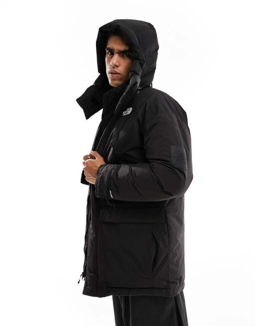 Black insulated parka sale