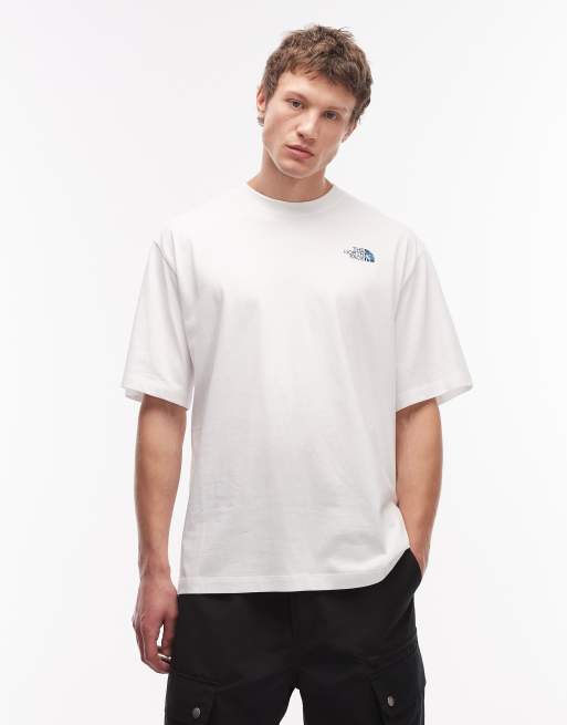 The North Face - NSE Liquid Box - T-shirt oversize bianca con stampa sul retro, 3 di 5