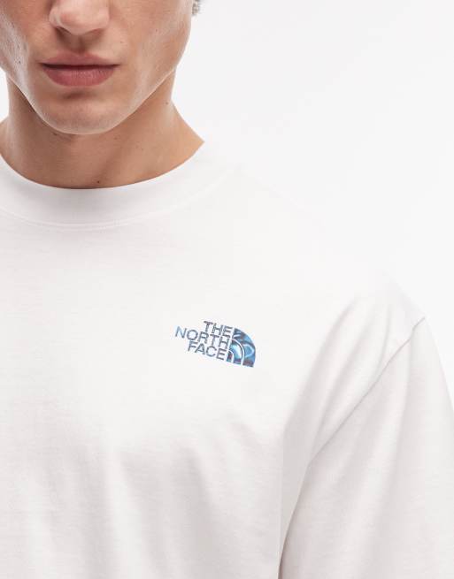 The North Face - NSE Liquid Box - T-shirt oversize bianca con stampa sul retro, 5 di 5
