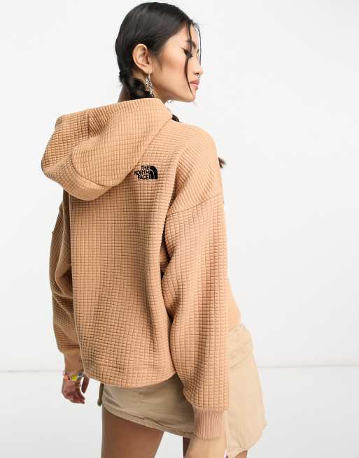 The North Face – NSE Mhysa – Brun huvtröja med våffelstruktur, 2 av 4