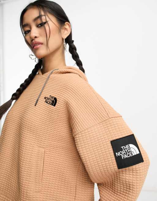 The North Face – NSE Mhysa – Kapuzenpullover in Braun mit Waffelstruktur, 3 von 4