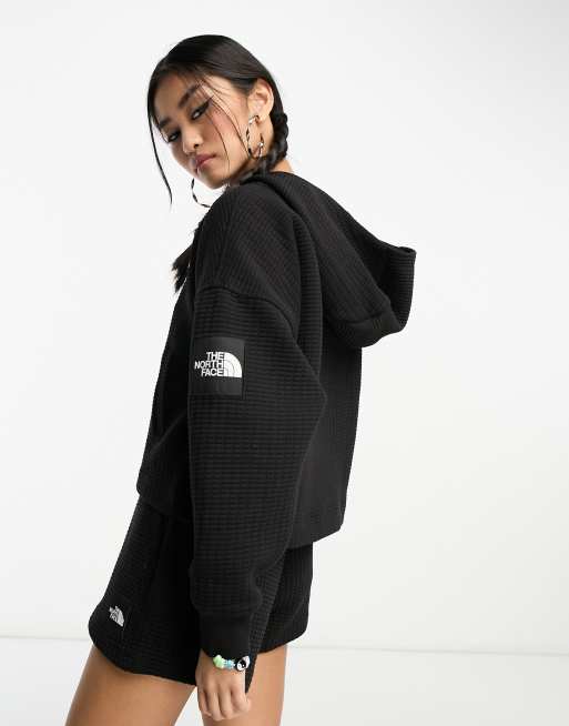 The North Face NSE Mhysa waffle hoodie in black