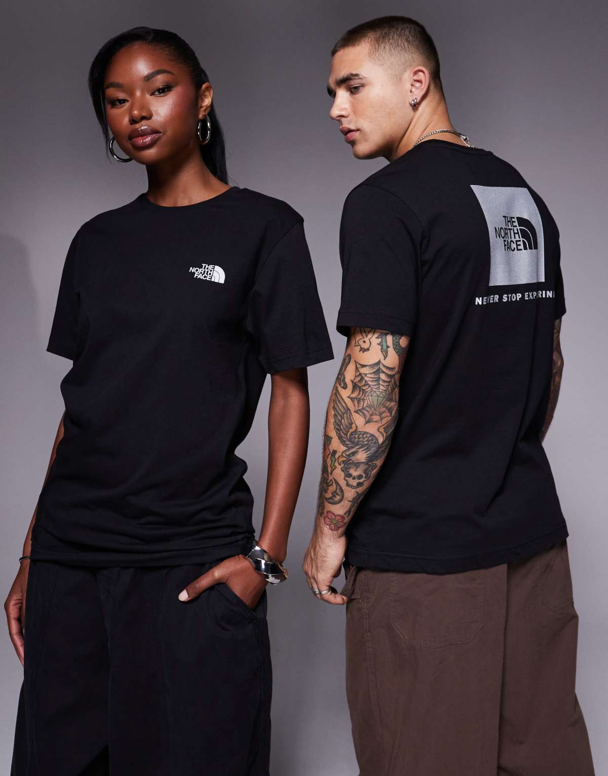 The North Face NSE Reflective Box backprint t-shirt in black