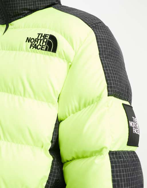 The North Face NSE Rusta puffer jacket in yellow and black ripstop, 2 of 4