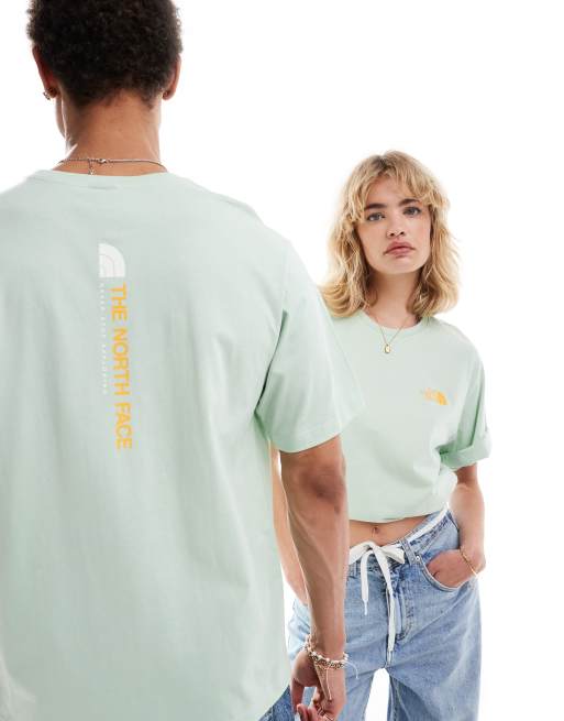 The North Face - NSE - T-shirt oversize à logo imprimé verticalement au dos - Vert clair, 3 de 4