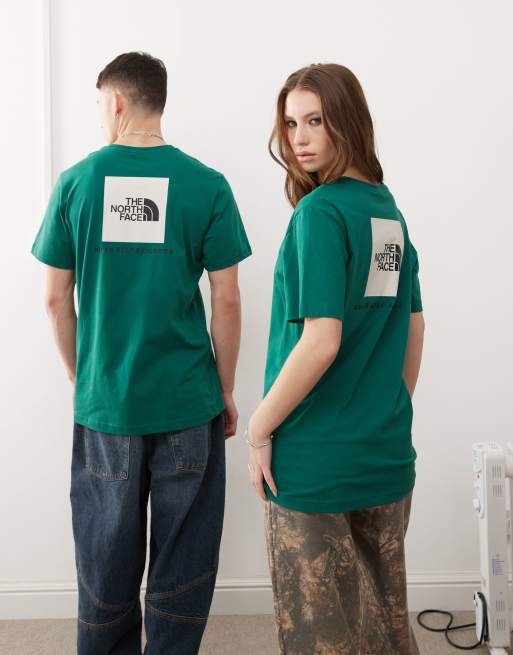 The North Face - NSE - T-shirt verde con riquadro stampato sul retro, 3 di 4